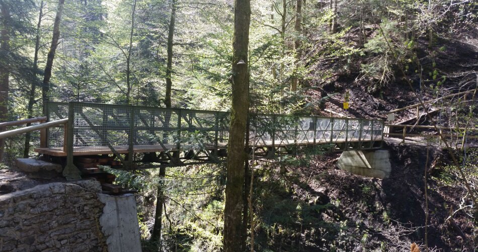 Blick auf die Eiserne Brücke Partnachklamm Garmisch-Partenkirchen | © Markt Garmisch-Partenkirchen